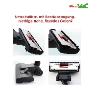 MisterVac Brosse de sol avec dispositif d’encliquetage compatible avec Grundig VCC 7750 A image 2